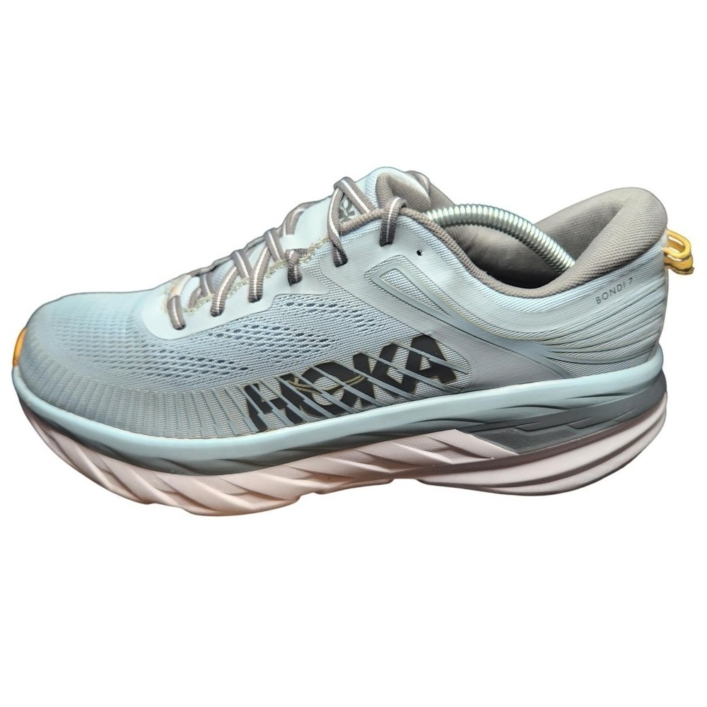Hoka One One Bondi 7 Shoes Mens Size 12 Blue Cushioned Running 1110518 BFCS